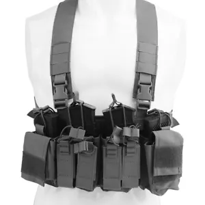 WoSporT Chest Rig Tool Vest Tactical Vest with Mag Pouch Airsoft Camo Paintball - Picture 1 of 25