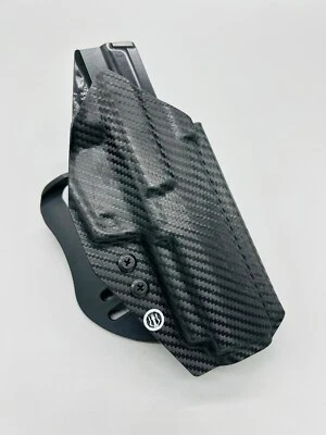 "HANDMADE" FN 5.7 MRD MK3 - Black Carbon Fiber Kydex OWB Holster w/ Paddle Clip USA Veteran