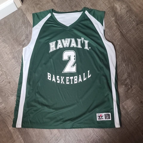 Vtg alleson athletic university Hawaii Rainbow Warriors reversible JERSEY #2 2x Cover