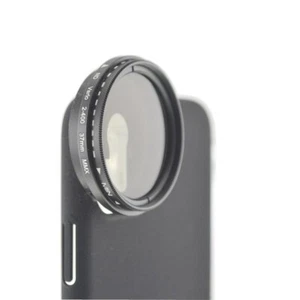 Nd Vario Filter 37mm Black with Case Compatible with iPhone 12 Pro Max - Picture 1 of 4