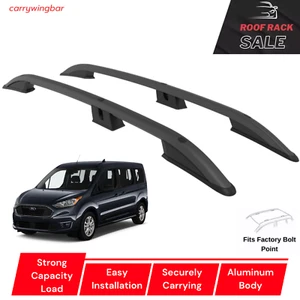 Roof Side Rails Black Color For Ford Transit Connect 2014-2023 LWB MODEL - Picture 1 of 11