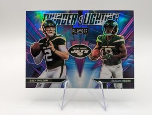 Zach Wilson Elijah Moore 2021 Playoff Thunder & Lighting Purple Prizm #TL-18