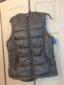 Tangerine Women’s Hooded Silver Gray Vest Size Large New With Tags - Picture 1 of 4