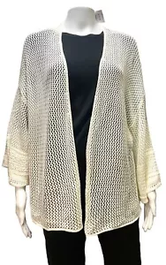 Time And Tru Glockenärmel vorne offen gehäkelt Cardigan Pullover Neu mit Etikett Größe XL - Bild 1 von 7
