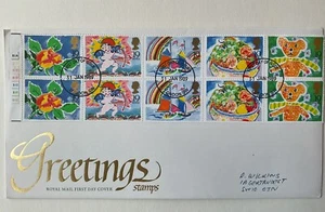 FDC -  1989 Greetings Commemorative Booklet stamps First Day Cover - Imagen 1 de 1