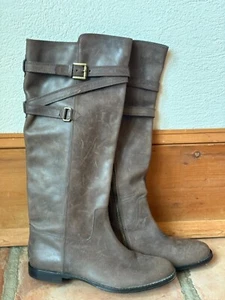 NEU Coach Damen hohe Reitstiefel 7,5B Leder asch hellbraun - Bild 1 von 12