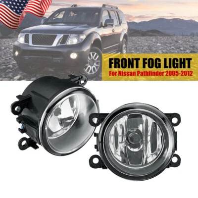 PAR de faros antiniebla transparentes para parachoques delantero Nissan Pathfinder R51 2005-2011 2012 Foto 1 de 4