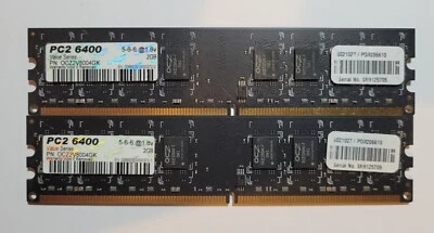 ocz 4gb ram kit ocz2v8004gk pc2-6400 - Image 1 of 2