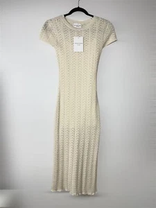 Willow & Wind Damen Midikleid Zopfmuster Seitenschlitz XS tailliert - Bild 1 von 10