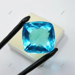 95,00 ct Topas lose Edelsteine Laborgefertigt ZERTIFIZIERT blau quadratisch Kissenschliff - Bild 1 von 12