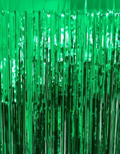3.2 Ft X 9.8 Ft Metallic Tinsel Foil Fringe Curtains Party Photo Backdrop Party - Picture 1 of 5