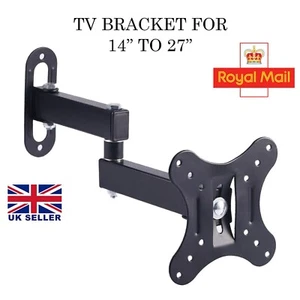 TV Mount Wall Bracket Tilt Swivel 14 16 18 20 21 22 24 26 27 LCD LED PLASMA UK - Picture 1 of 16