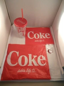COCA-COLA CUP , KEY HOLDER & TRAVEL BAG "NEW" "I USED TO BE A SODA BOTTLE" - Picture 1 of 8