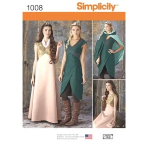 SCHNITTMUSTER Simplicity 1008 MITTELALTER GAME THRONES COSPLAY Kostüm Gr. 14-22  - Bild 1 von 2