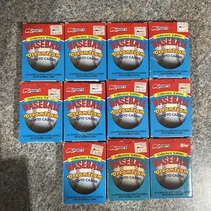 11 scatole 1989 Topps Smart Baseball Dream Team set completo 33 carte in scatola - Foto 1 di 1