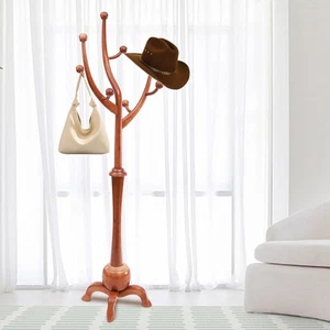 Freestanding Coat Rack Wooden Clothes Rack Tree-shaped Clothes Display Stand - Picture 1 of 21