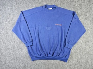 Sudadera De Colección Años 80 Adidas Trifolio Para Hombres XL Cuello Simulado Pullover Calce Cuadrado Retro - Imagen 1 de 14