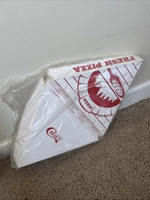 20x Choice White Clay Coated Paper Clamshell Pizza Slice Printed Box - 20pk - Image 1 of 4