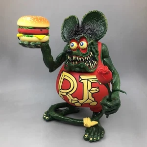 New Ed 'Big Daddy' Roth Rat Fink Hamburger Roses 8.2 Inch Wacky Wobbler Ornament - Picture 1 of 12