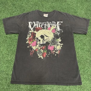 Bullet For My Valentine Y2K Faded Heavy Metal Band Tee Black T-Shirt Tee Size M - Picture 1 of 8