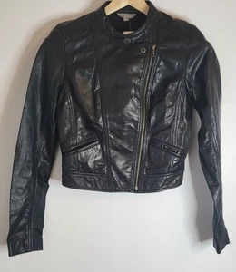 Rubbish Black Genuine Leather Moto Biker Jacket Womens Small - from Nordstrom - Picture 1 of 15