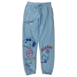 Peanuts Womens Blue Snoopy & Friends Joggers Sweat Pants Sweats - Picture 1 of 2