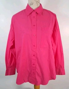 STRADIVARIUS rosa Hemd Langarm tägliche Bluse Knopfleiste neu mit Etikett Damen Medium - Bild 1 von 20