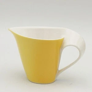RARO Villeroy & Boch New Wave Amarillo Café Crema Porcelana Luxemburgo - Imagen 1 de 10