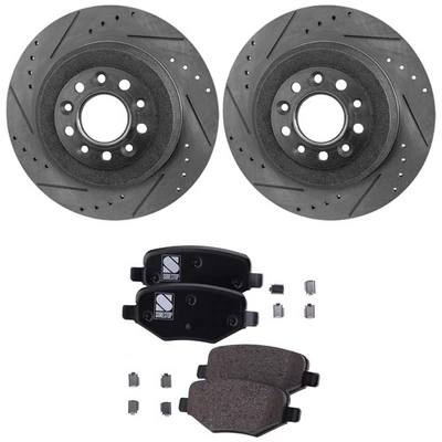 Rear Brake Disc Rotors and Pads Kit for Ford Taurus Explorer Flex Lincoln MKT - Image 1 of 4