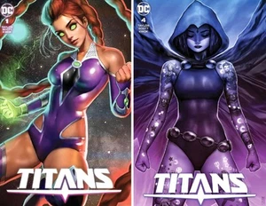 (2er Pack) Titans #1 & #4 Exclusive Tattoo Trade Variant Set 2023 Raven / Starfire - Bild 1 von 15