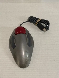 Logitech T-BC21 USB Optical Marble Mouse Trackball Ball Ergonomic Wired Tested - Picture 1 of 6