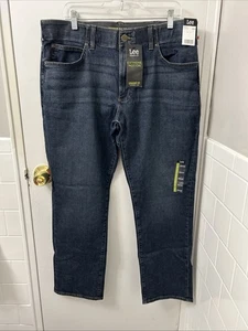 Lee Performance Series Jeans Mens 38x30 Blue Extreme Motion Straight Fit Tapered - Picture 1 of 11