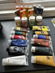 Paquete grande de pintura acrílica 19 tubos y 3 macetas grandes - Imagen 1 de 8