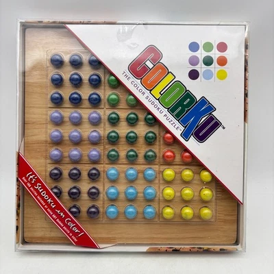 Colorku Game COMPLETE Mad Cave Bird 2006 Wood Wooden Board Colors Sudoku - Image 1 of 4