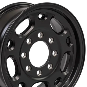 16x6.5 Wheel Fits Chevrolet Silverado Sierra Suburban 8x165 Satin Black 5079 - Picture 1 of 5