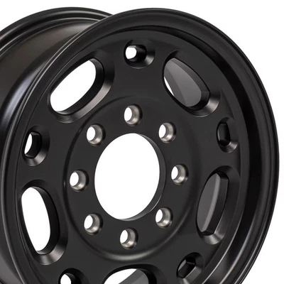 16x6.5 Wheel Fits Chevrolet Silverado Sierra Suburban 8x165 Satin Black 5079 - Image 1 of 4