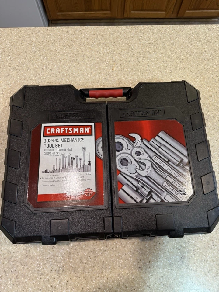 Craftsman 192 pc Tool Set SAE Metric Ratchet Sockets Wrenches 33192 USA - Image 1 of 4