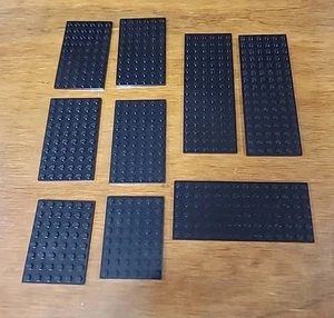 Lego Menge schwarzer Grundplatten 6x8 6x10 6x14 6x16 - Bild 1 von 3