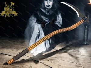 Lancia falce Grim Reaper fatta a mano, lancia falce grim mietitrice forgiata al carbonio - Foto 1 di 3