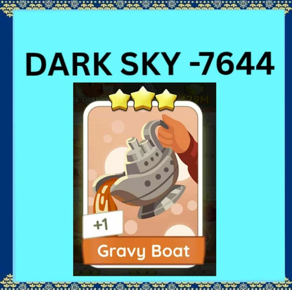 1 x Gravy Boat (⭐⭐⭐) set 8 - Mono_poly_ Go sticker (Fast sending) - Image 1 of 1