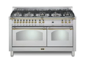Lofra Dolcevita 60 Inch Range Freestanding Dual Fuel Double Oven Brass Stainless - Picture 1 of 10