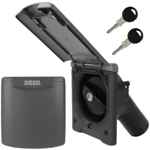 ABL Einfüllstutzen Diesel Tankdeckel Wohnmobil Boot mit Magnetdeckel 50 mm grau - Bild 1 von 7