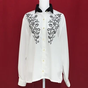 BonWorth Women’s Embroidered Long Sleeve Button Up Shirt - Picture 1 of 4