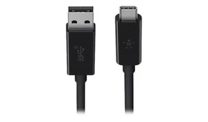 Belkin F2CU029BT1M-BLK 3FT USB-C to USB-A BLACK SIM Round Data Transfer Cable - Picture 1 of 2