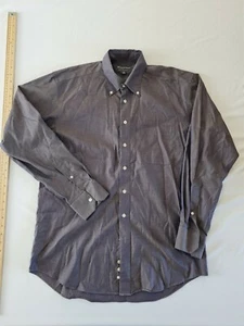 Mens Shirt Austin Reed Size 15.5'' Long Sleeve Button Front Grey 7767 - Picture 1 of 10