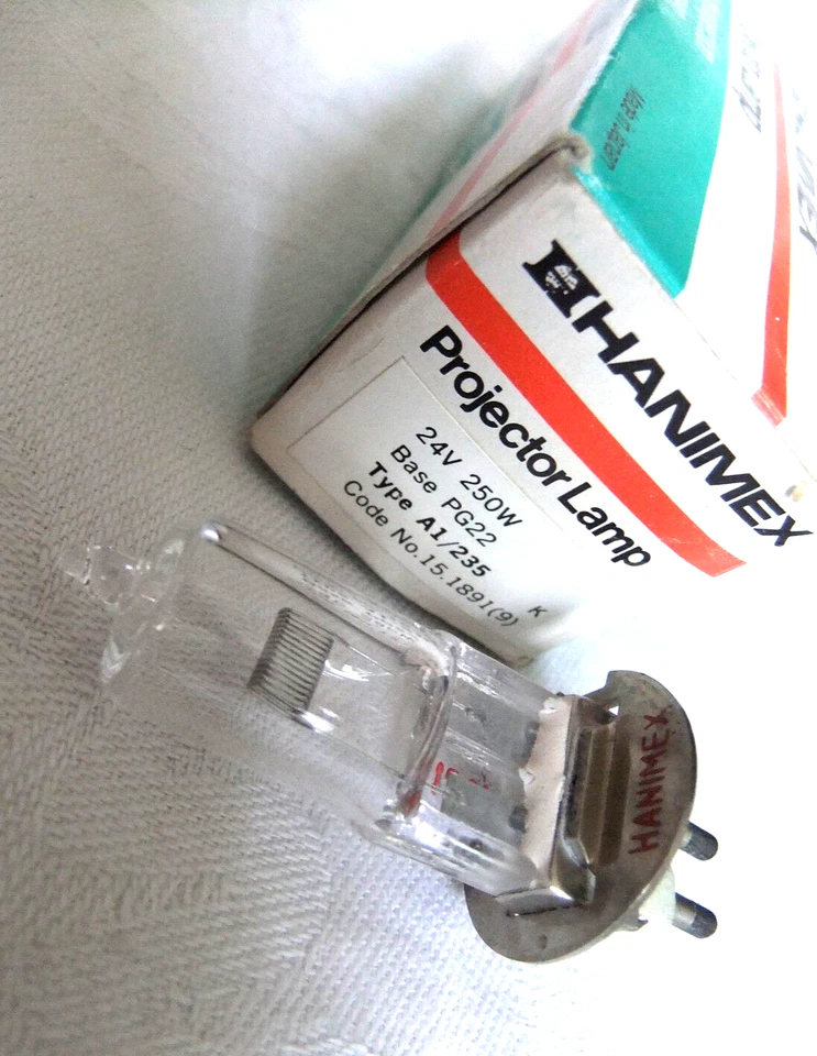 Bombilla Proyector Lámpara A1/235 24V 250W PG22 Base 7763C Bell & Howell TQI... 39 fx