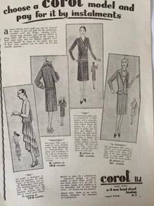 1920s FASHION ADVERT COROT MODEL DRESS STYLES New Bond Street - Picture 1 of 2