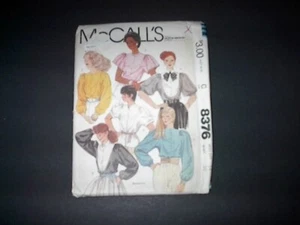 Blusa McCall's Pattern 8376 Misses' Chic Botón con Variaciones de Manga 14 B 36 U - Imagen 1 de 3