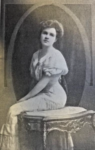 1908 vintage Magazine Illustration Actress May Naudain - Picture 1 of 2