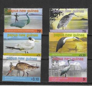 Papua New Guinea WaterBirds set of 6  MINT NH